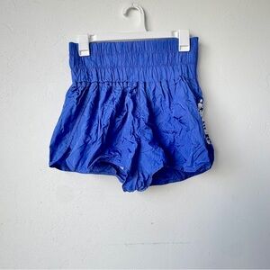 FP Movement The Way Home High-Waisted Shorts Blue Big Logo